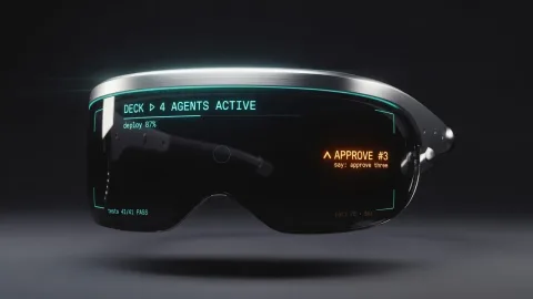 Aark 1 with the dev deck HUD in the lens